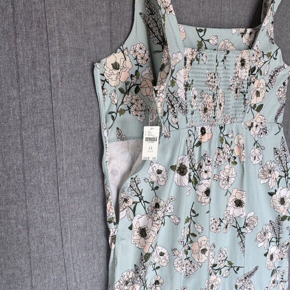 Anthropologie The Ariana Square-Neck Asymmetrical Ruffle-Hem Dress Plus Size 3X - Picture 9 of 17